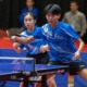 Team BC athletes compete in doubles table tennis at the Canada Games.