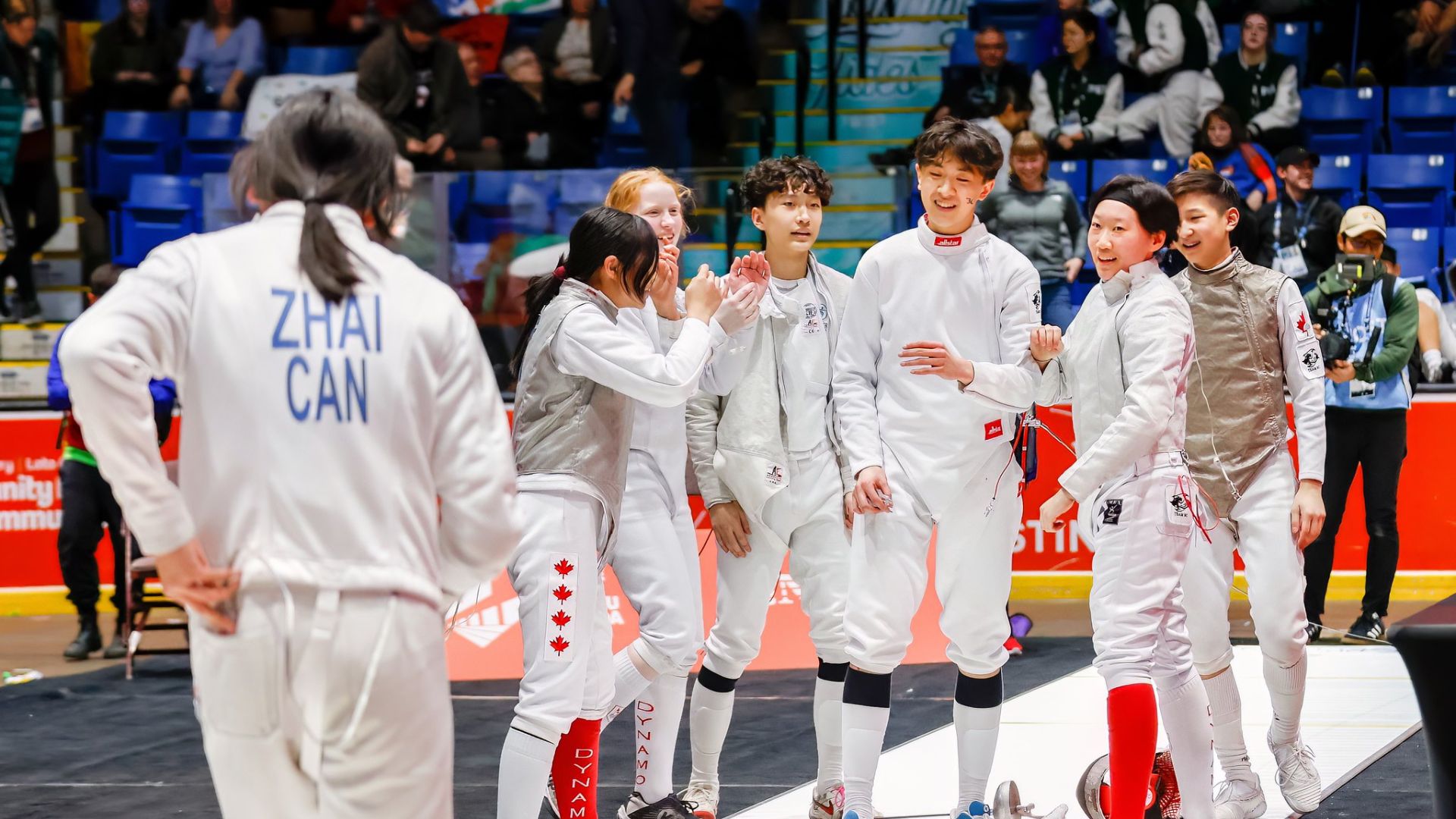 Team BC fencers celebrate a win